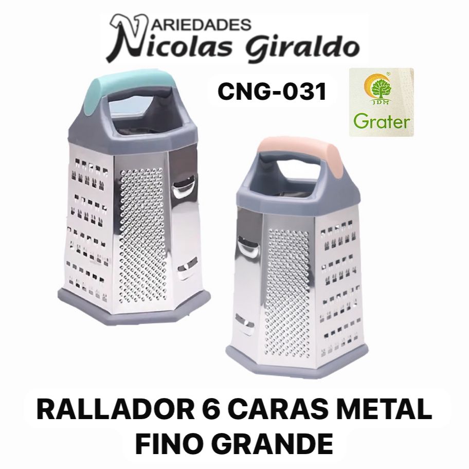 Rallador 6 caras metal fino grande 