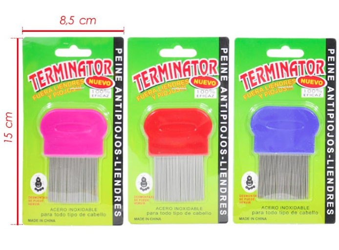 Peine piojo metalico PQT X12