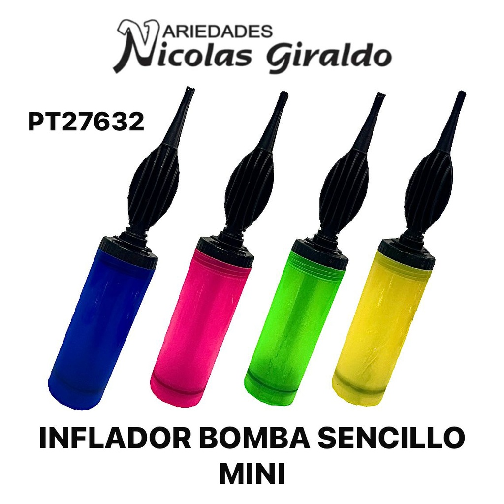 Inflador bomba sencillo mini