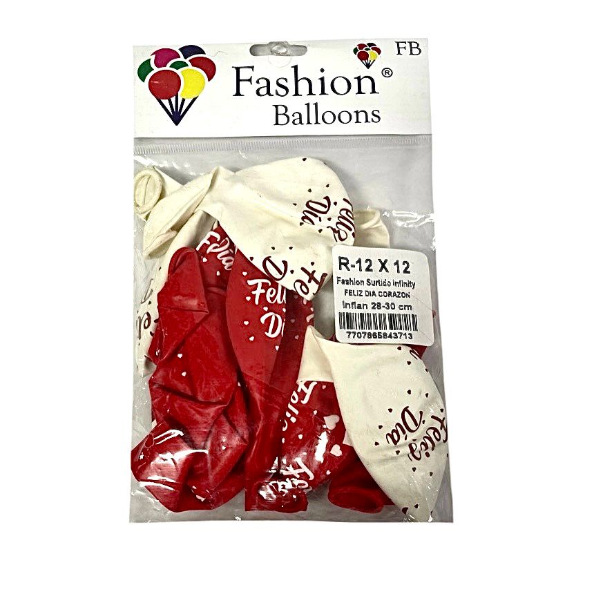 Bomba fashion ballons estampada feliz dia r12x12 