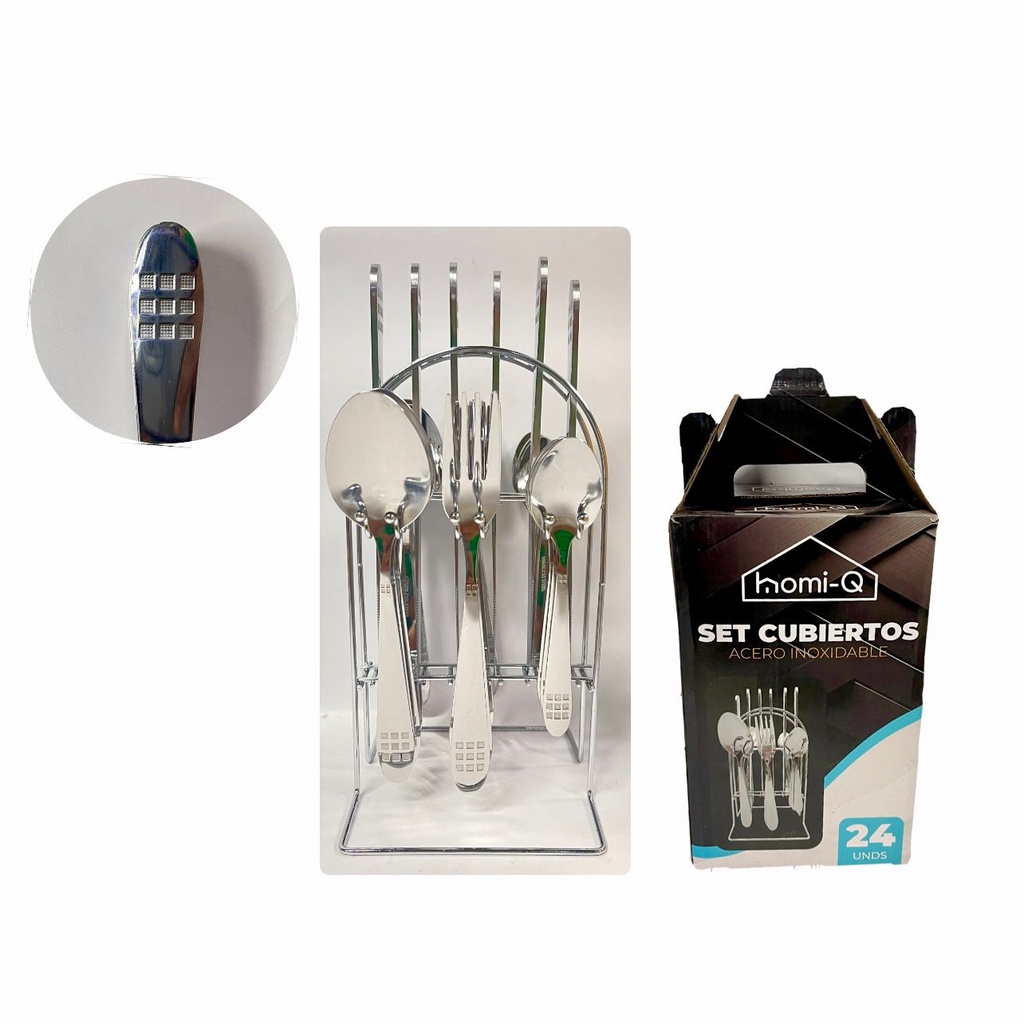 Set de cubiertos fino x24 piezas