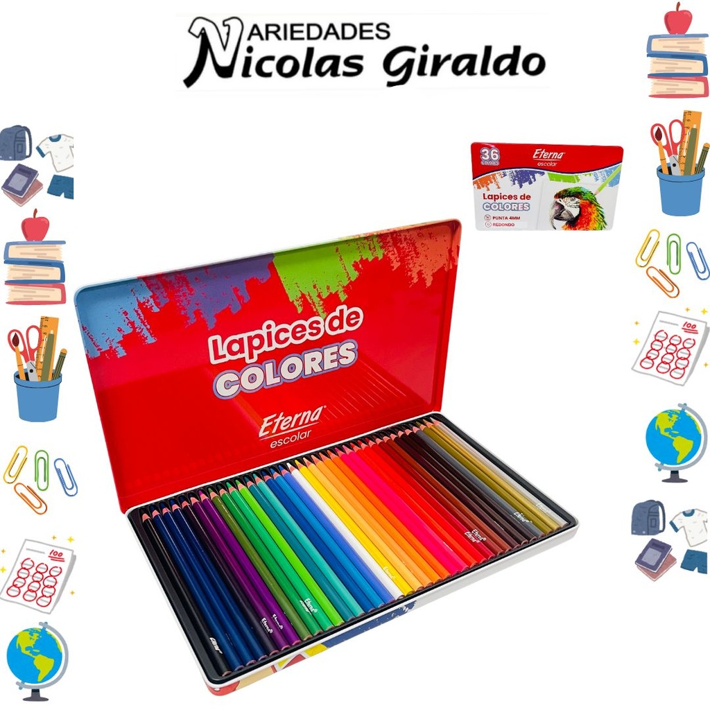 Color eterna caja metal x36
