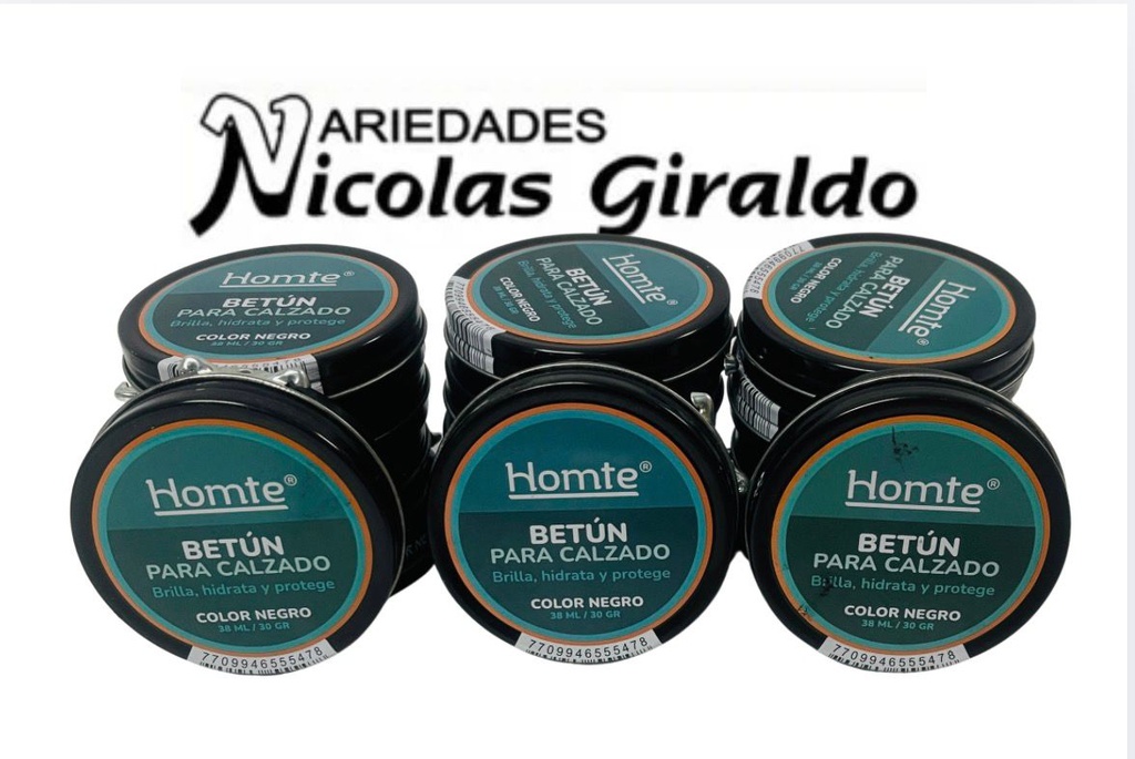 Betun chino homte #2 30g negro paquete x12   