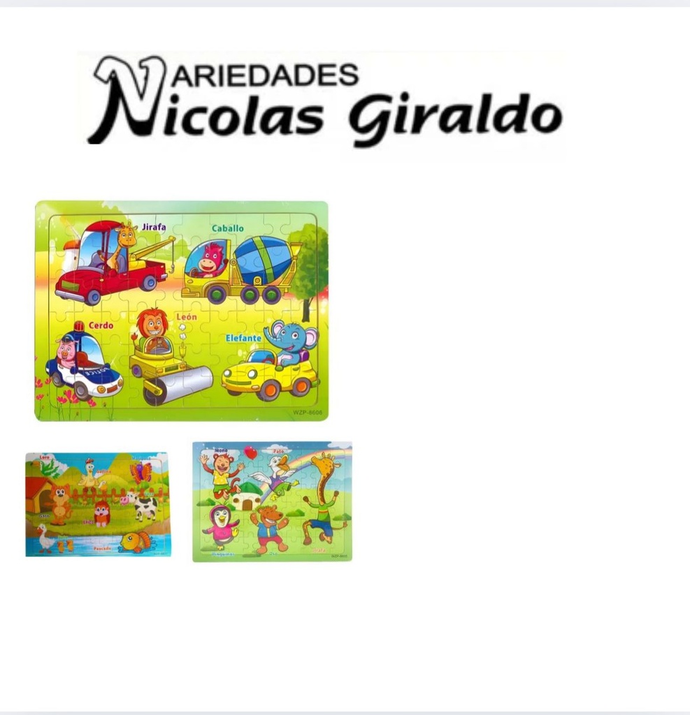 Didactico madera rompecabezas mediano