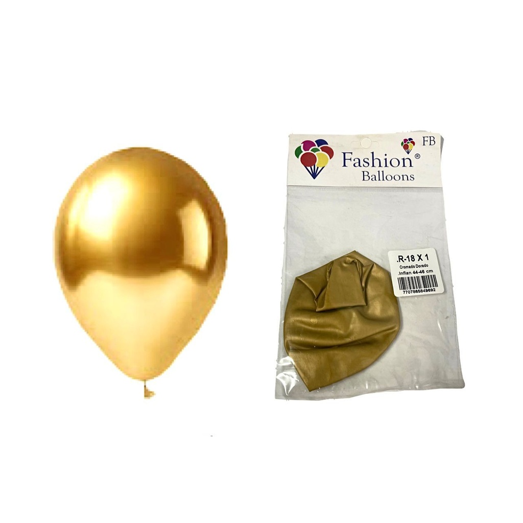 Bomba ballons r18x1 cromado dorado