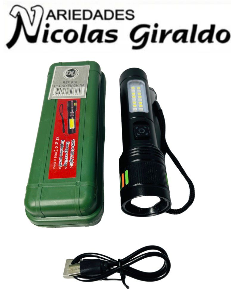 Linterna recargable metalica grande