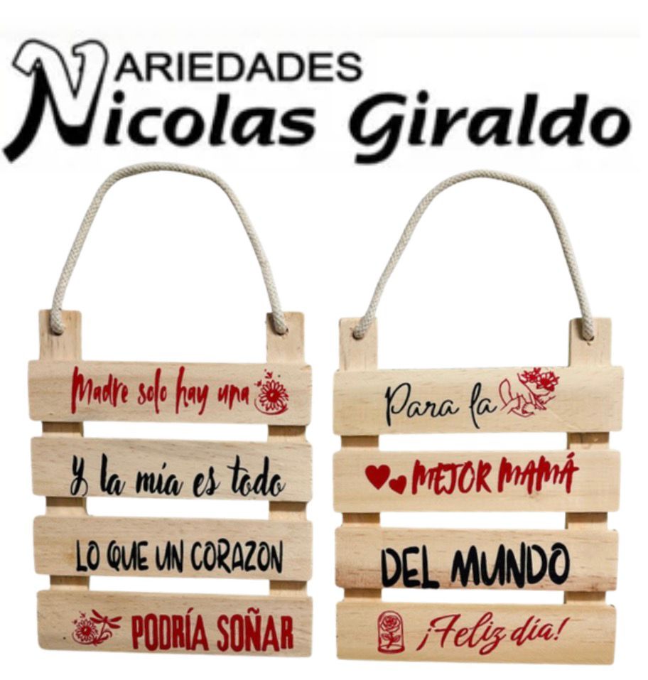 Letrero madera pequeño mensaje 