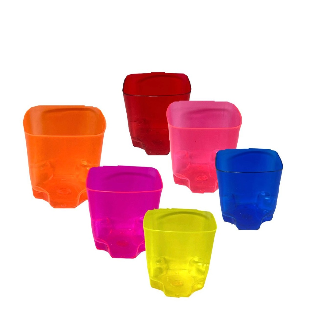 Vaso whisky cuadrado acrilico x6 