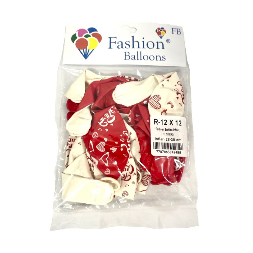 Bomba fashion ballons estampada te quiero r12x12  