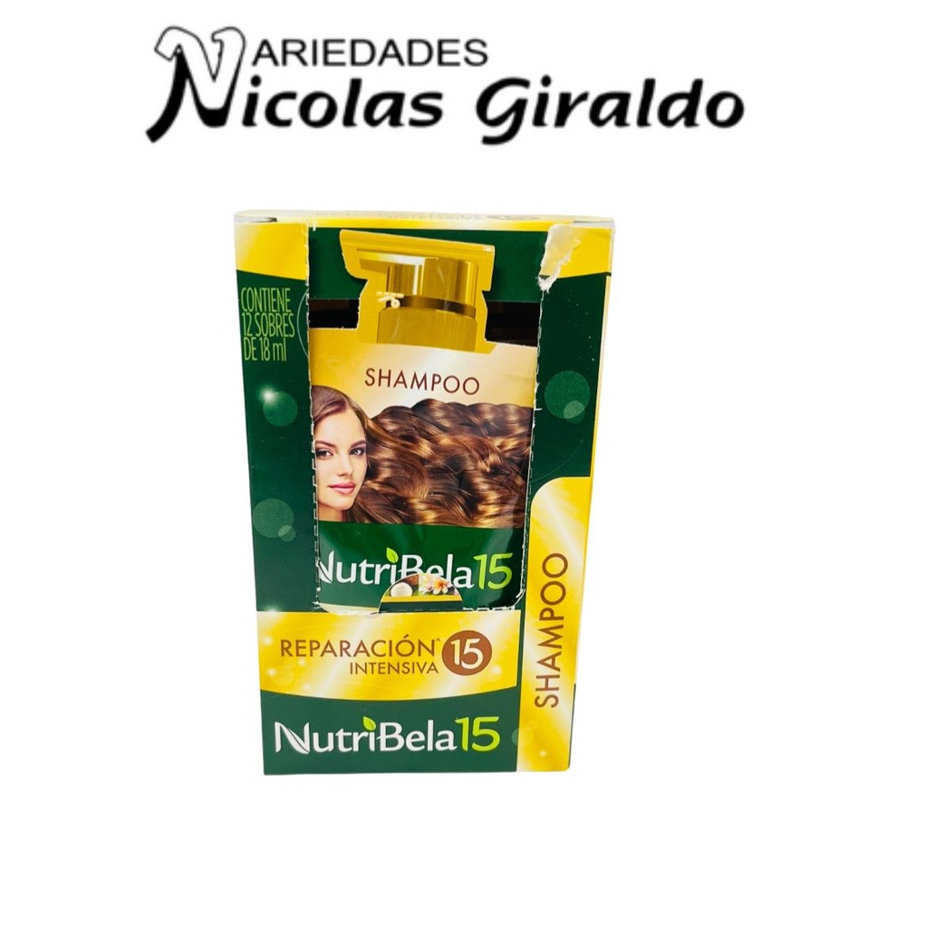 Shampoo nutribela reparacion (amarillo) sobre x12  