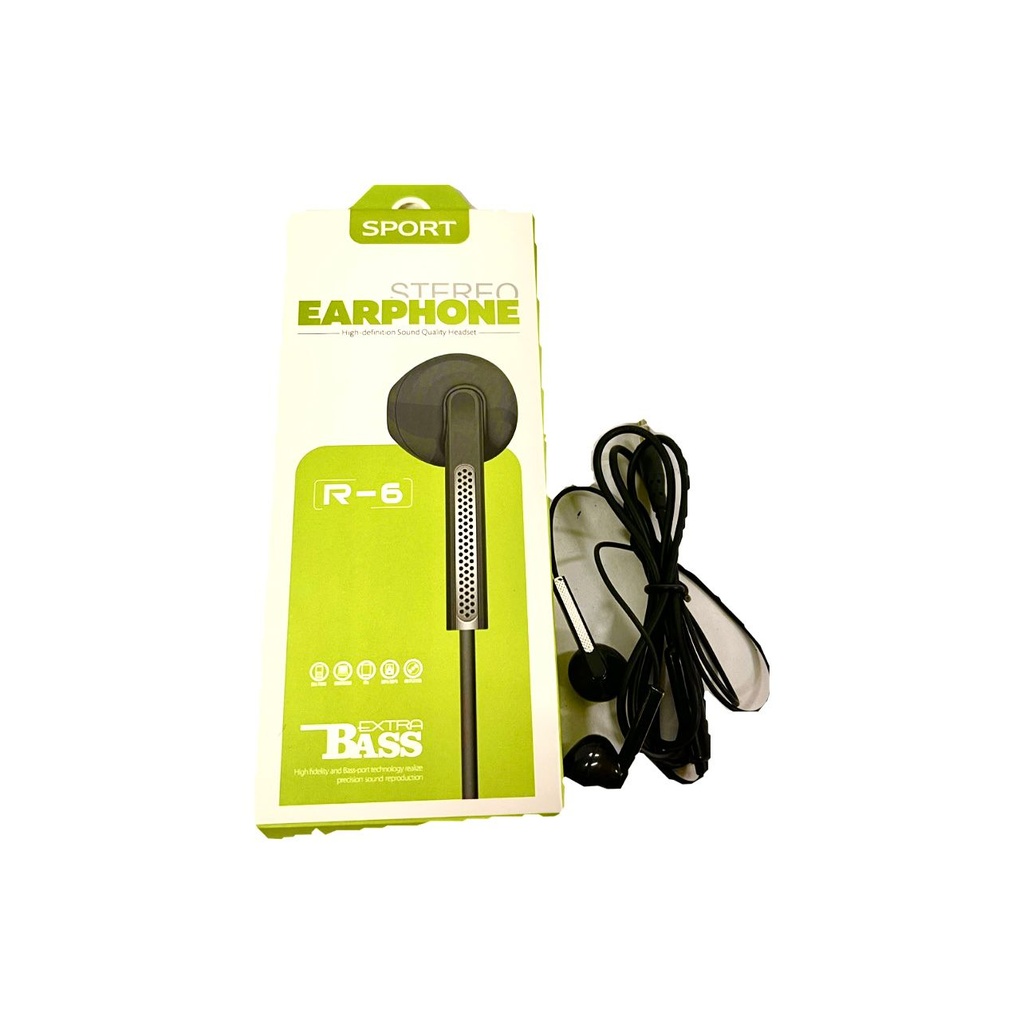 @Audifono caja economico blanco-negro R-6