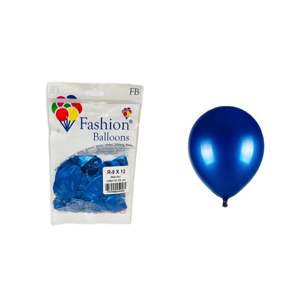 Bomba ballons r9x12 metal azul