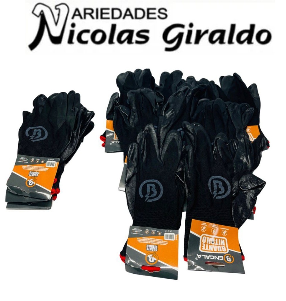 Guante nitrilo paquete x12 