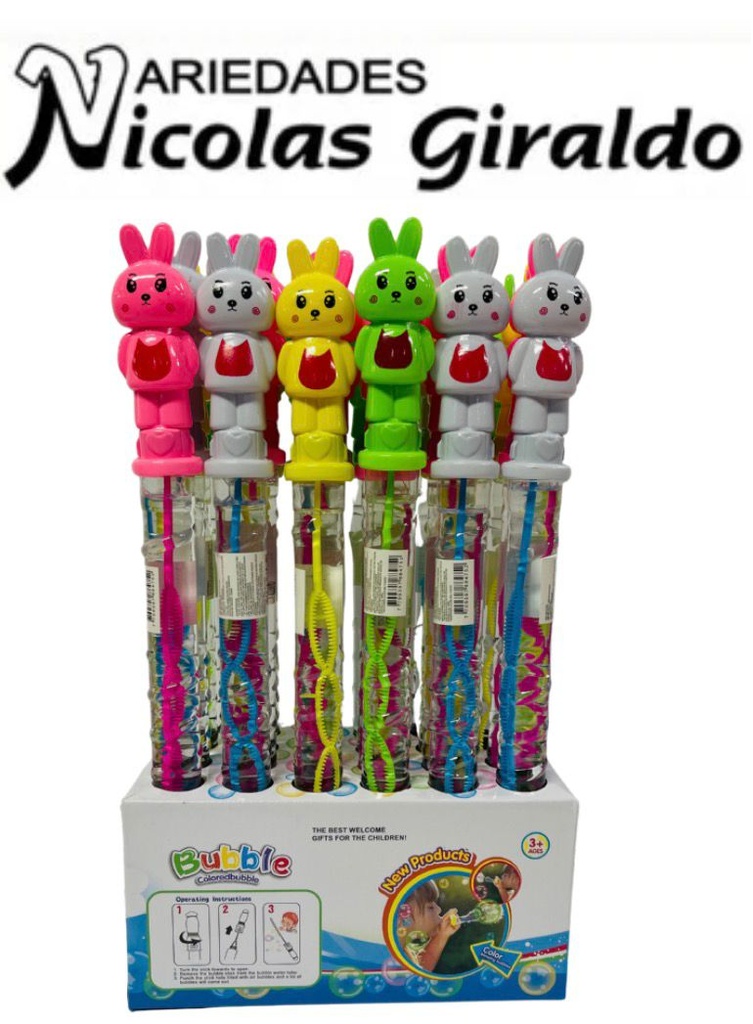 Burbujero largo conejo caja x24   