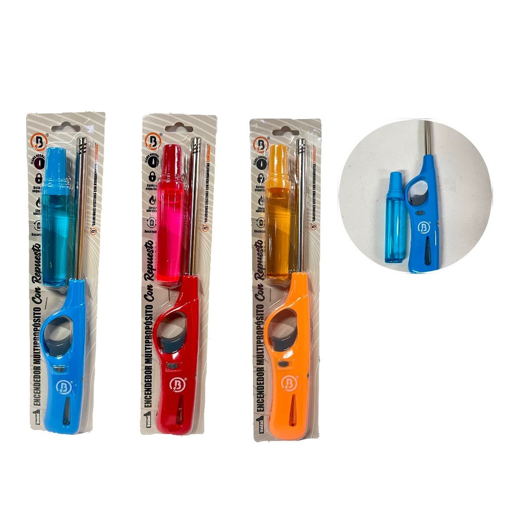 Encendedor gas con repuesto Bengala