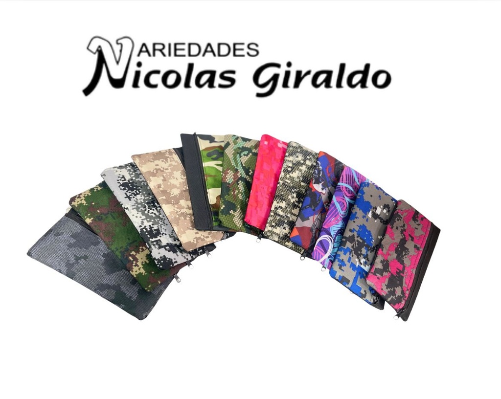 Cartuchera economica 1 cierre paquete x12 