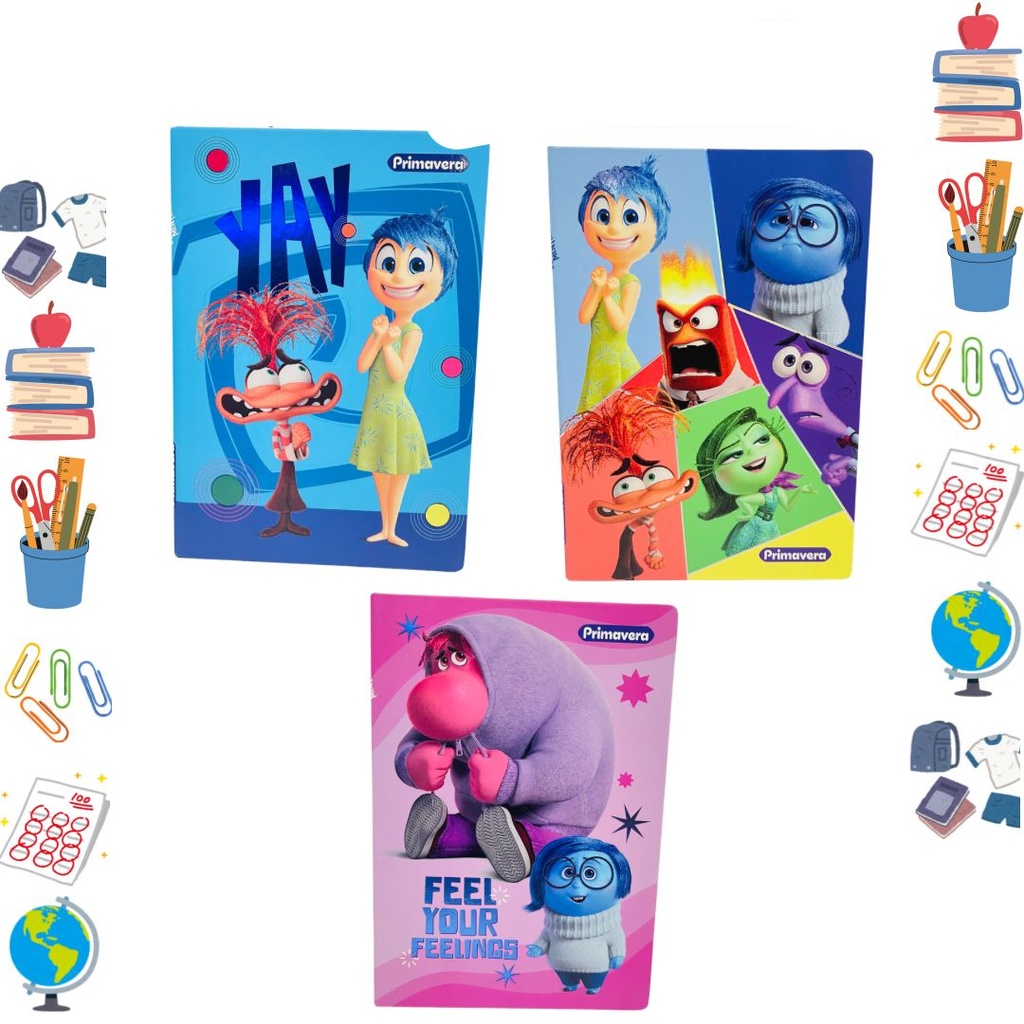 Cuaderno cosido primavera pasta dura 100H raya intensamente