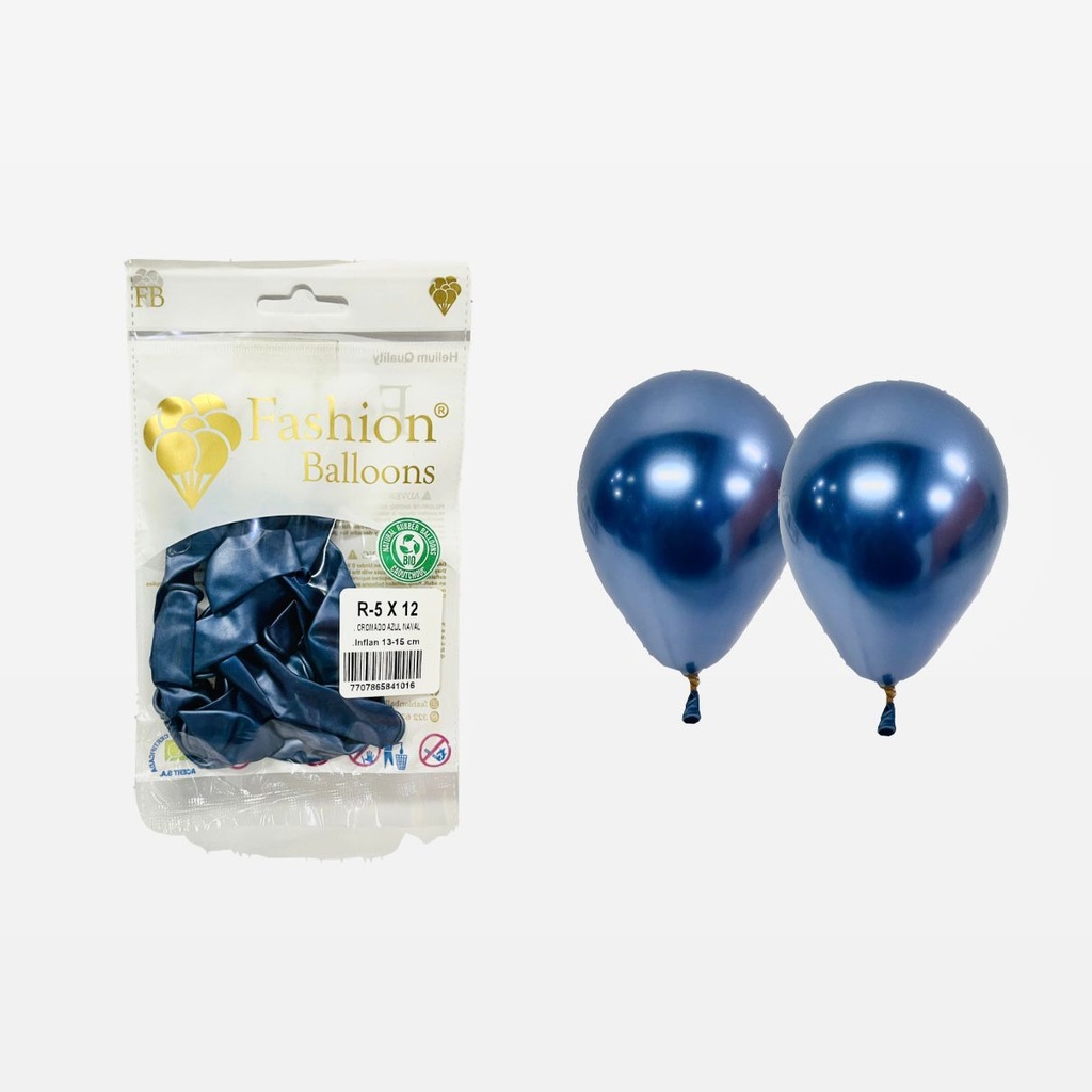 Bomba fashion ballons r5X12 cromado azul naval