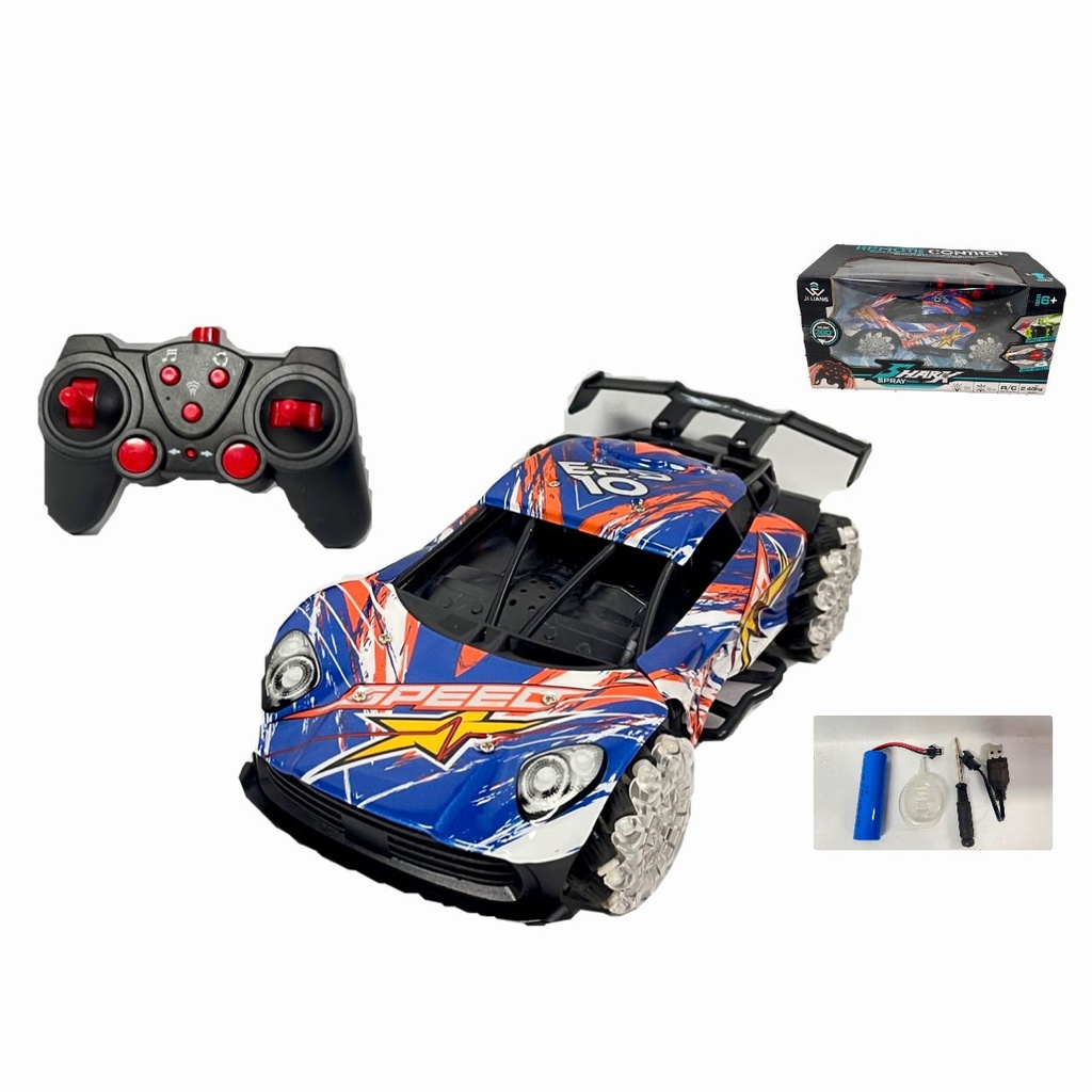 Carro control deportivo con humo 