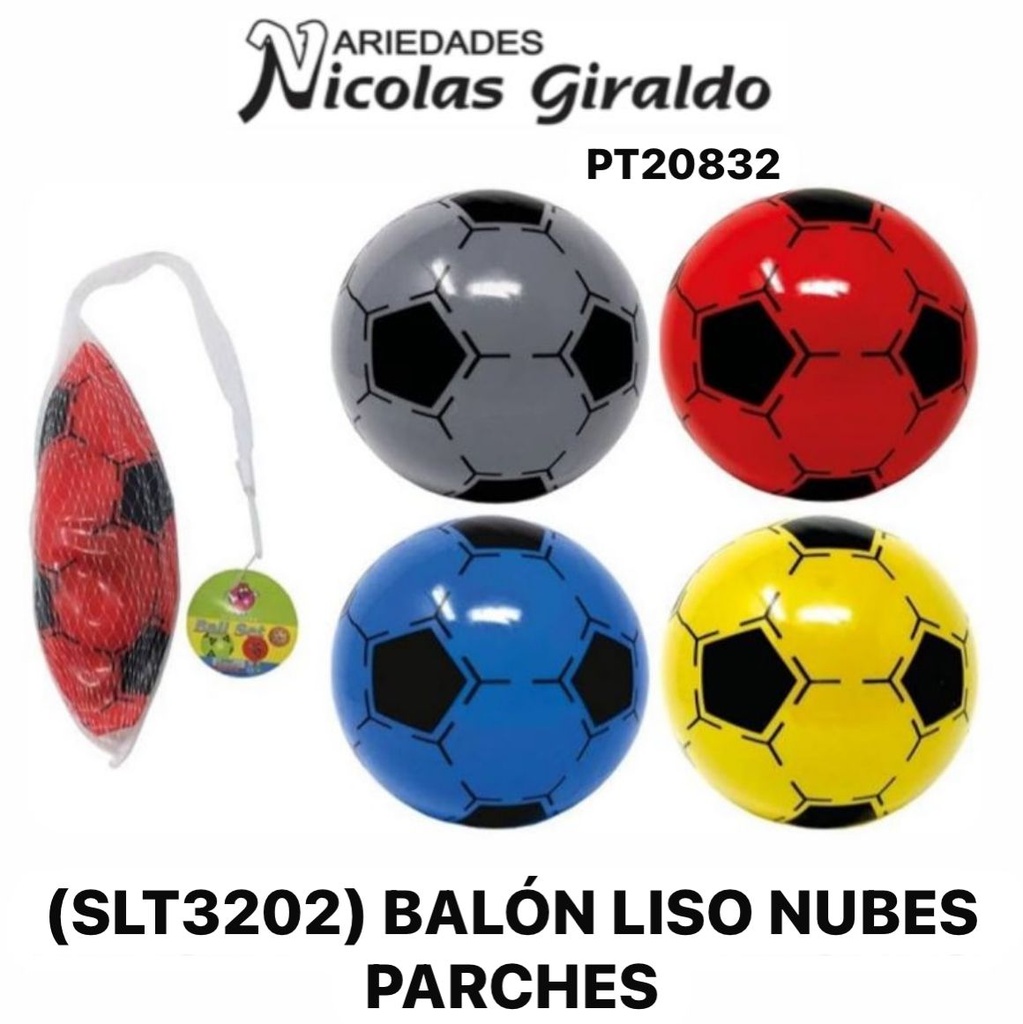 (SLT3202)Balon liso nubes parches PQT X12