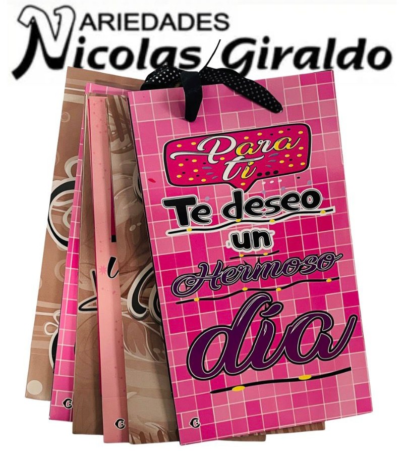 Bolsa regalo cariñitos vertical grande PQT X6