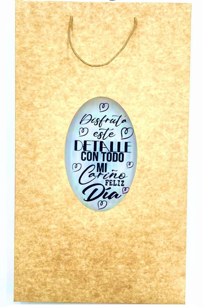 Bolsa regalo cariñito maxi vertical kraft 47x34 PQT X6