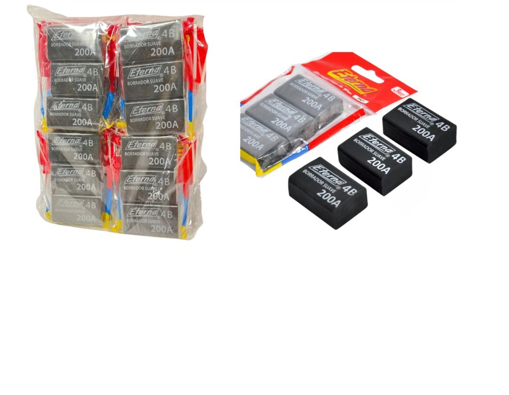 Borrador miga de pan negro x3 eterna PQT X20