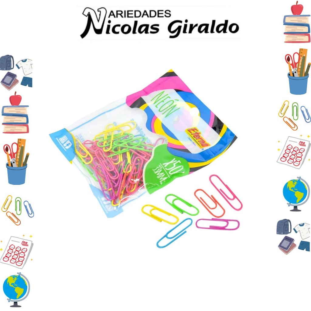 Clip neon 33 mm 50 pcs PQT X12