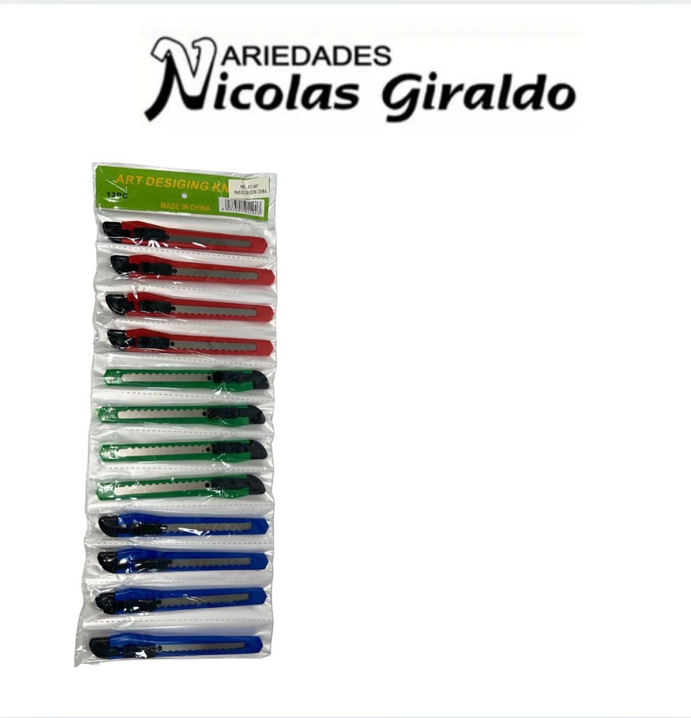 Bisturi pequeño sencillo tira x12 