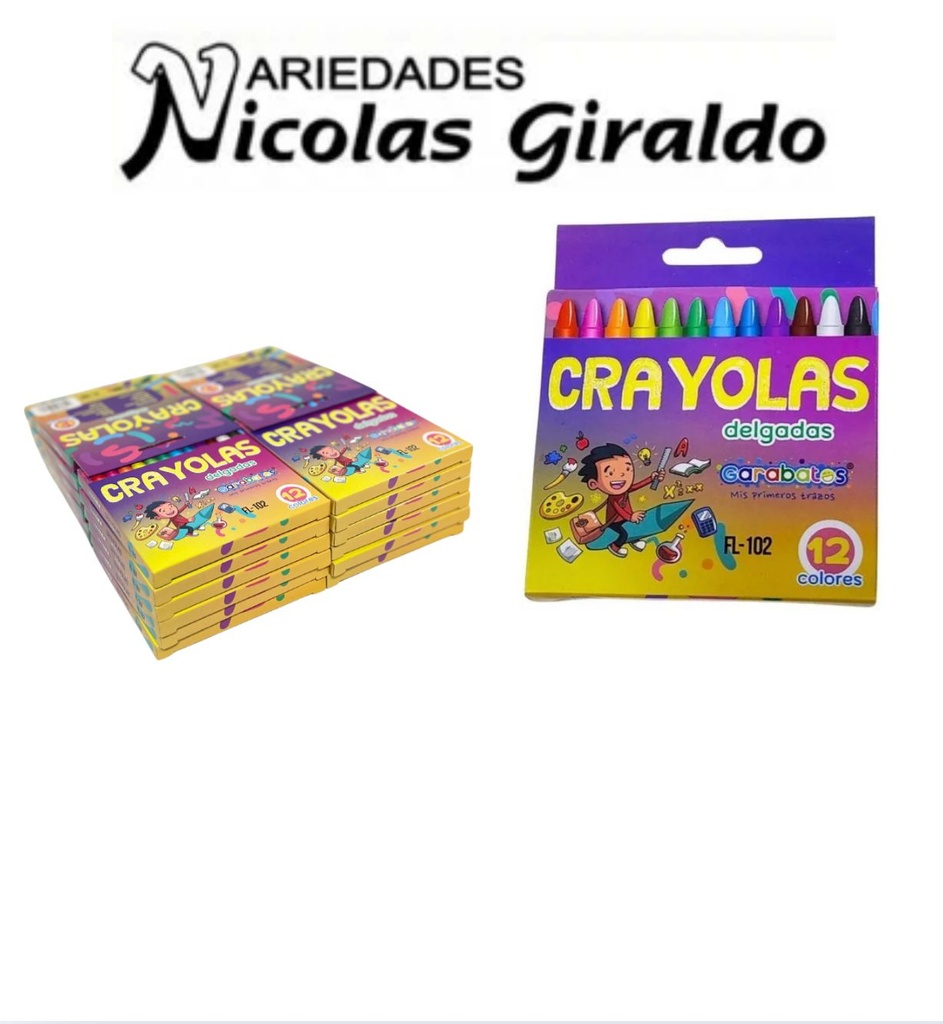 Crayola delgada economica x12 CJ X24