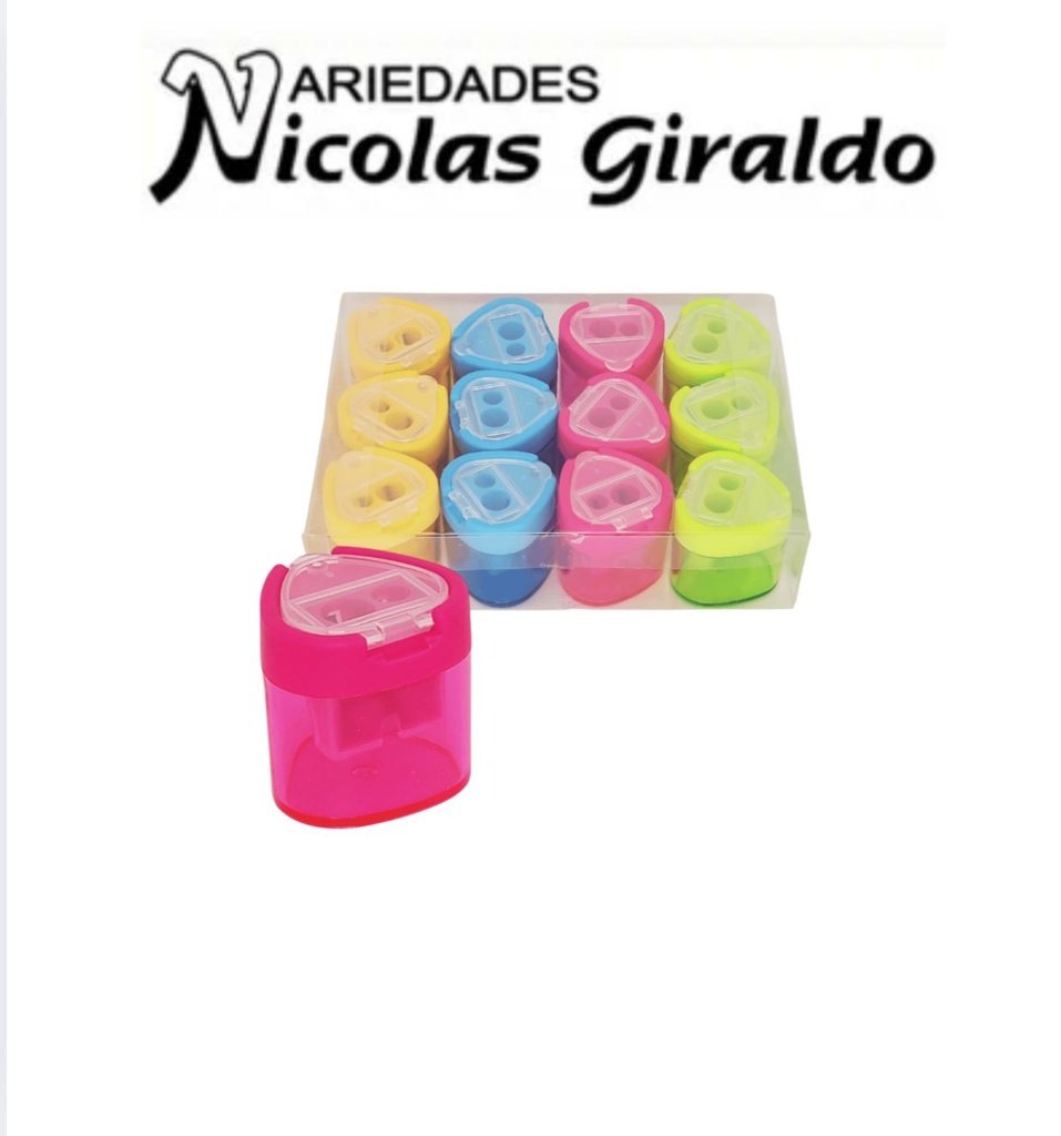 Sacapuntas deposito corazon caja x12  