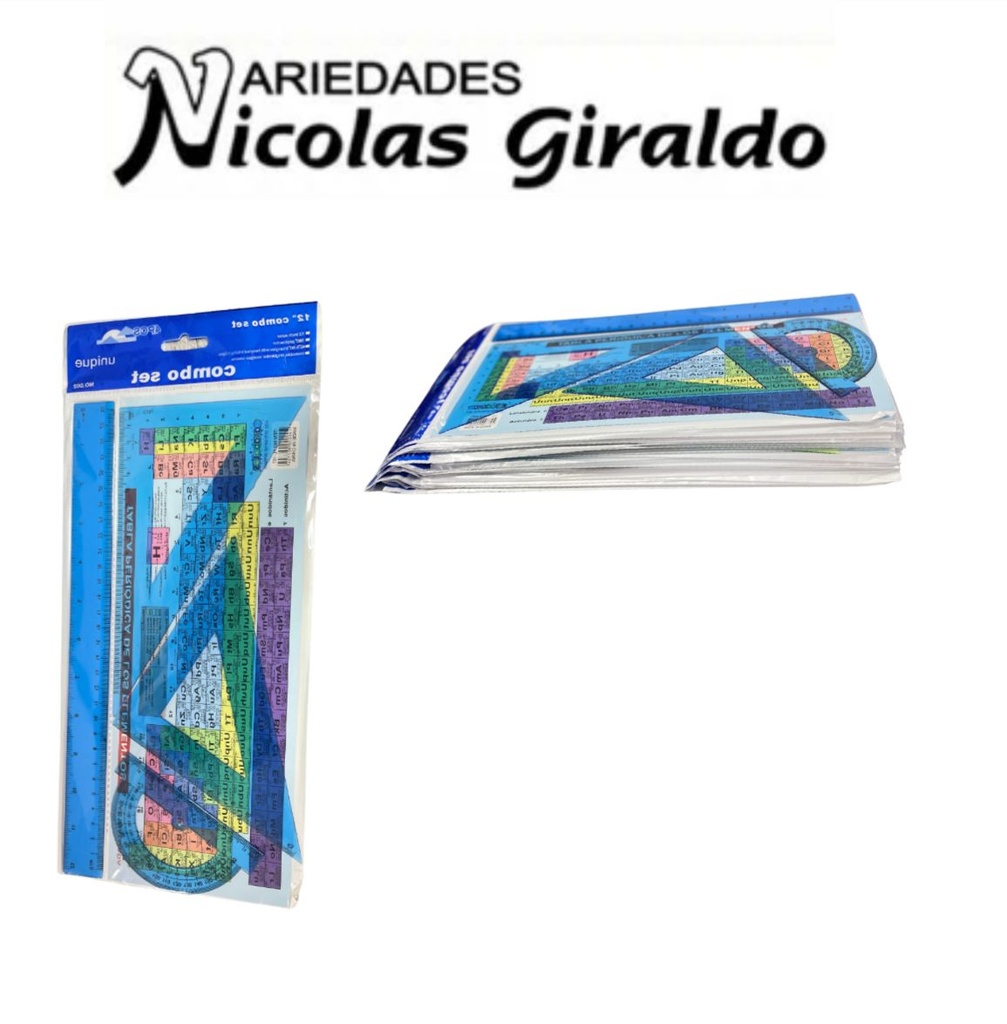 Juego geometrico economico x4 con tabla periodica PQT X24