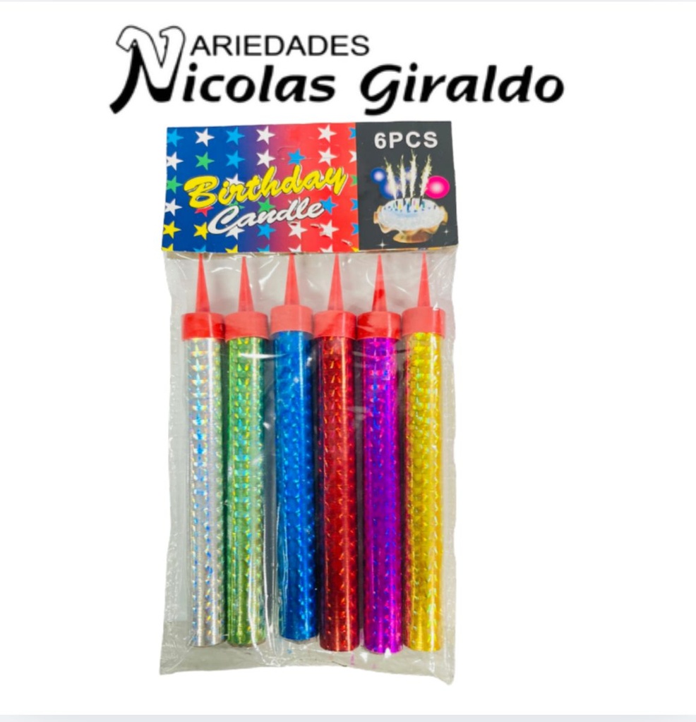 Vela volcan 12cm x6 fina  