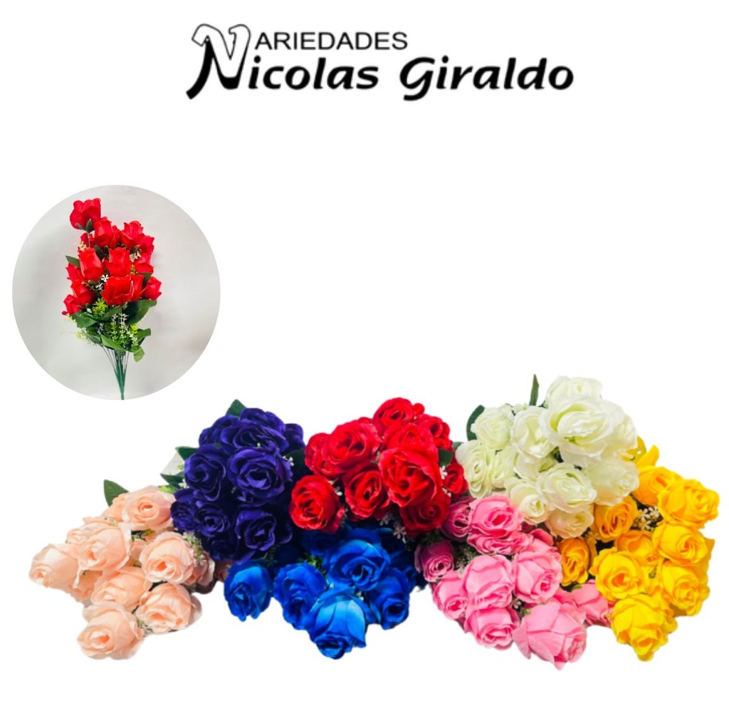 Flor ramo x18 surtida