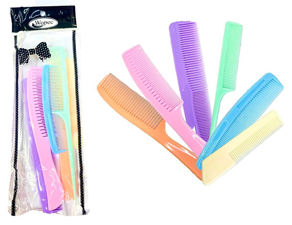Peine pastel bolsa x6  PQT X12