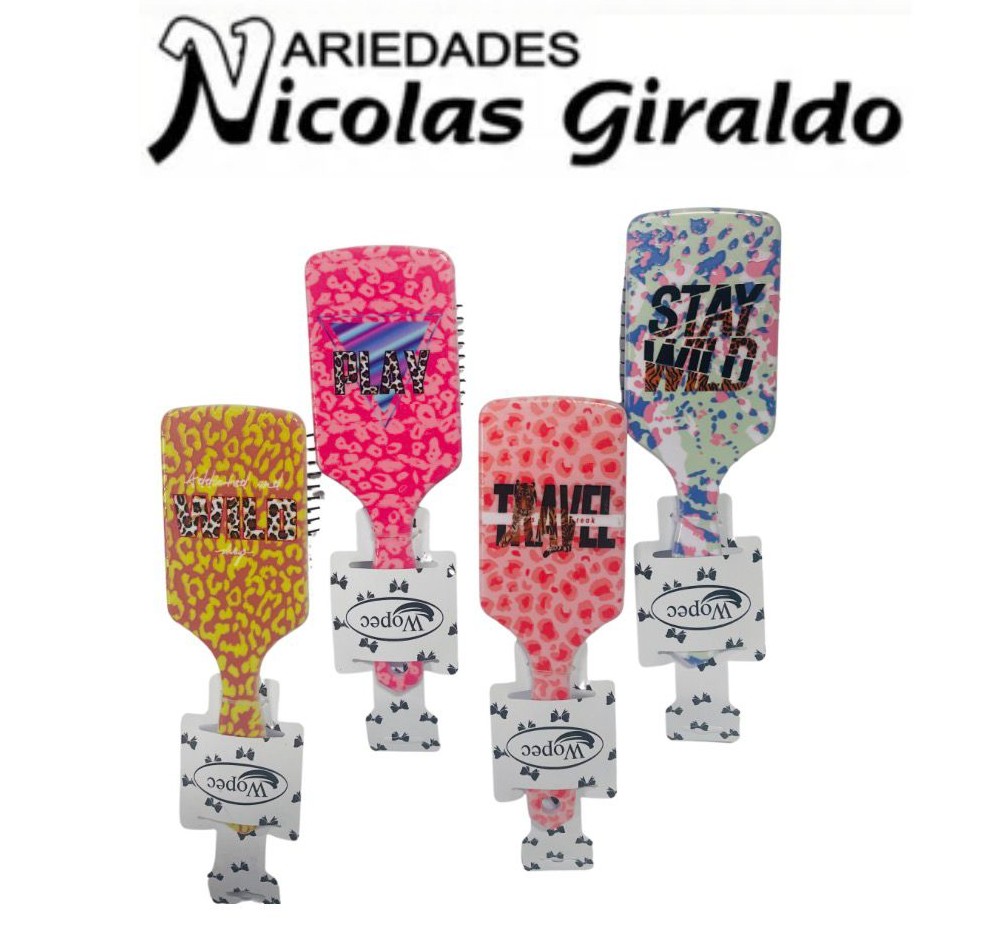 Cepillo peinar salon estampado 