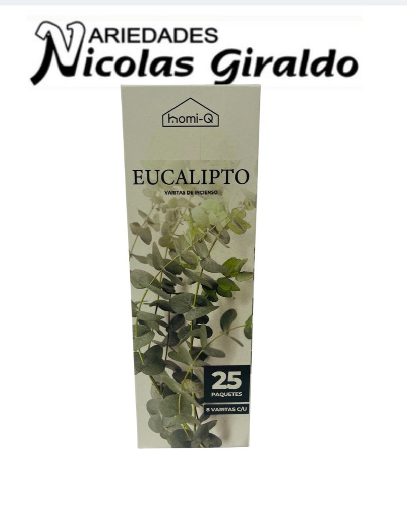 Incienso homi-q x25 cajas eucalipto HQ310