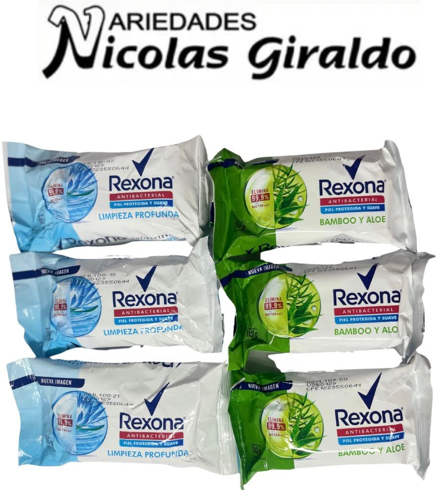 Jabon rexona x110g pqt x6