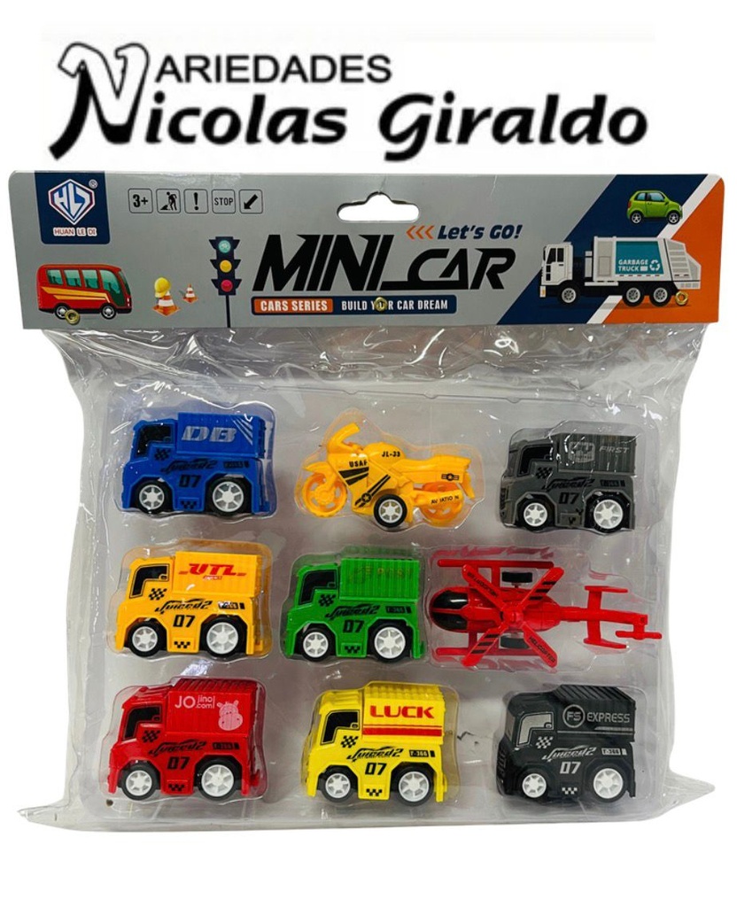 Carro impulso surtido mini x9 fino  