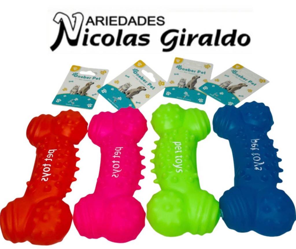 Juguete chillon mascota hueso 