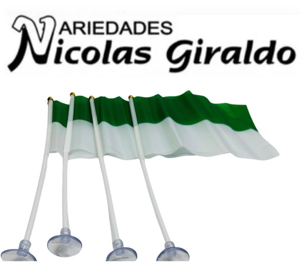 Bandera nacional mini con chupa pqt x12 
