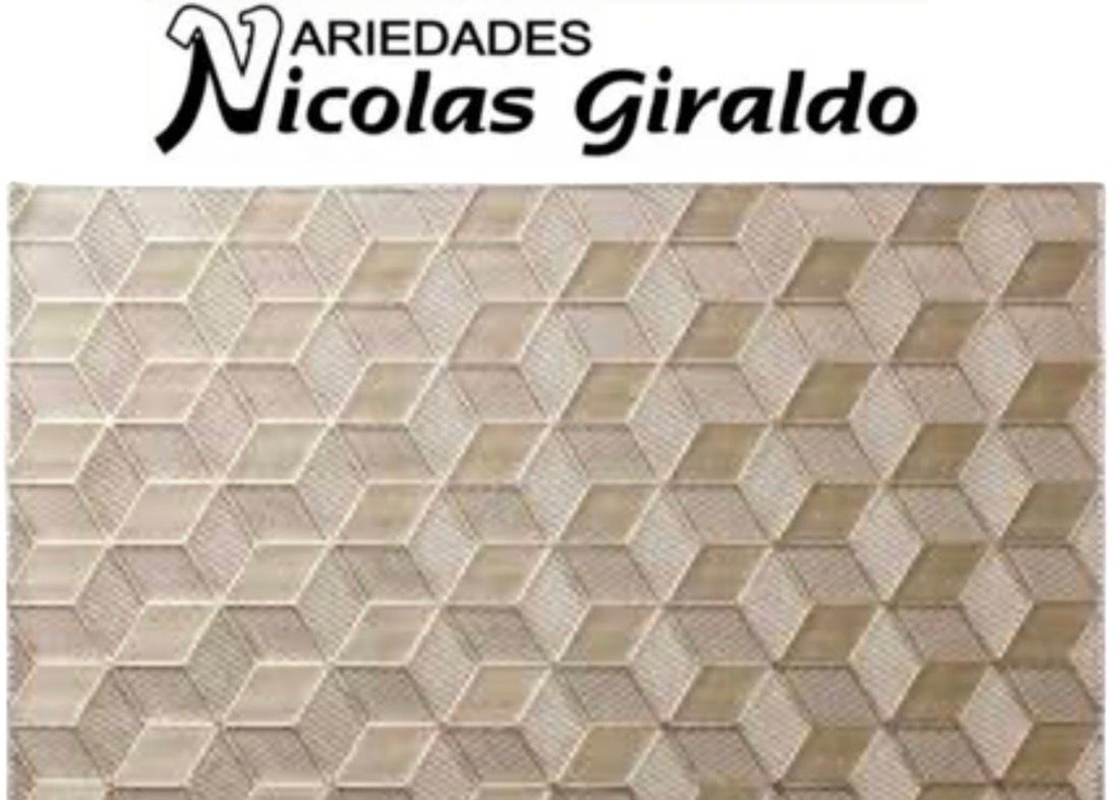Individual mesa fino rectangular x6 dorado 