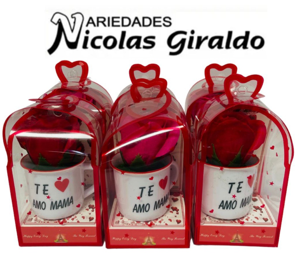 Regalo rosa en acetato cj x6