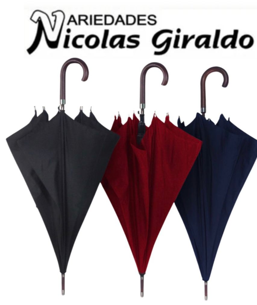 Sombrilla larga baston semi automatica filtro fondo entero estuche