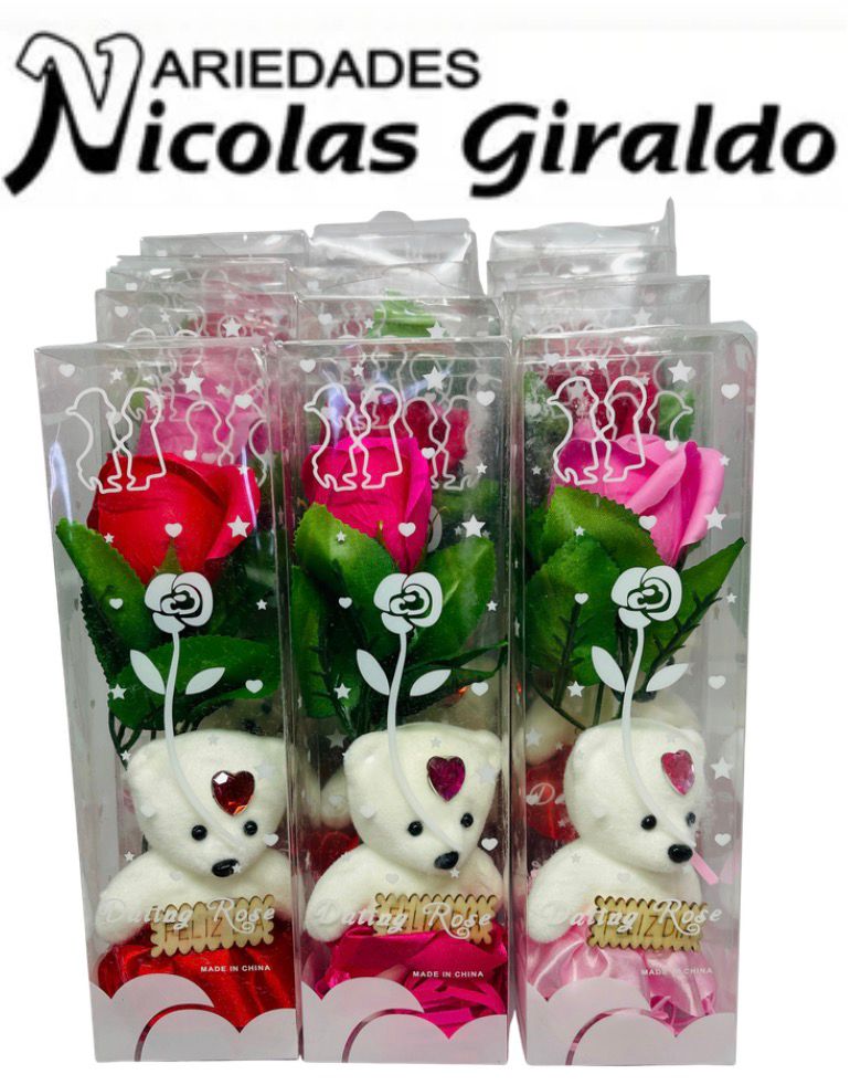 Detalle acetato oso con rosa PQT X12 