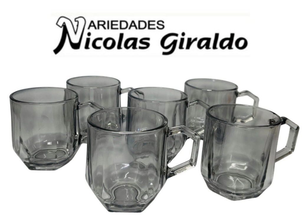 Pocillo vidrio caja x6   