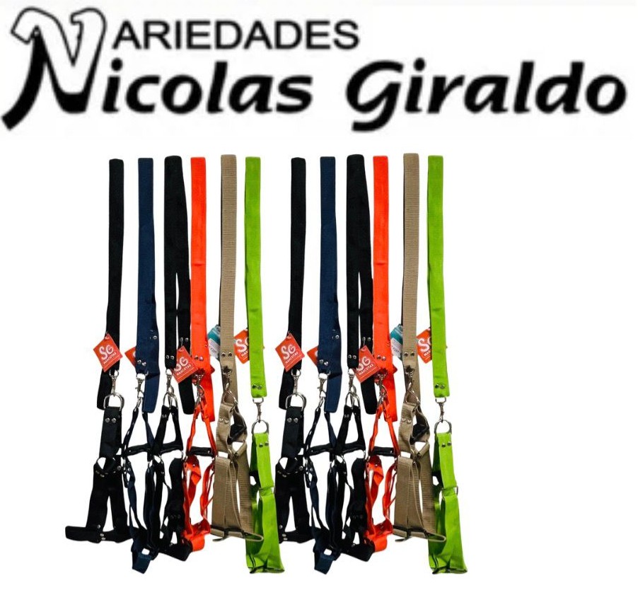 Collar mascota pechera riata sencillo unicolor pequeño PQT X12