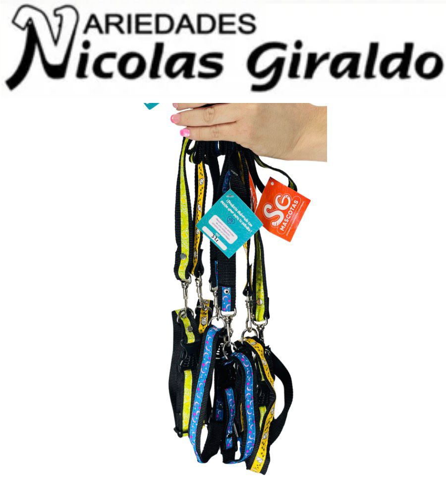 Collar mascota gargantilla riata estampada pequeño PQT X12