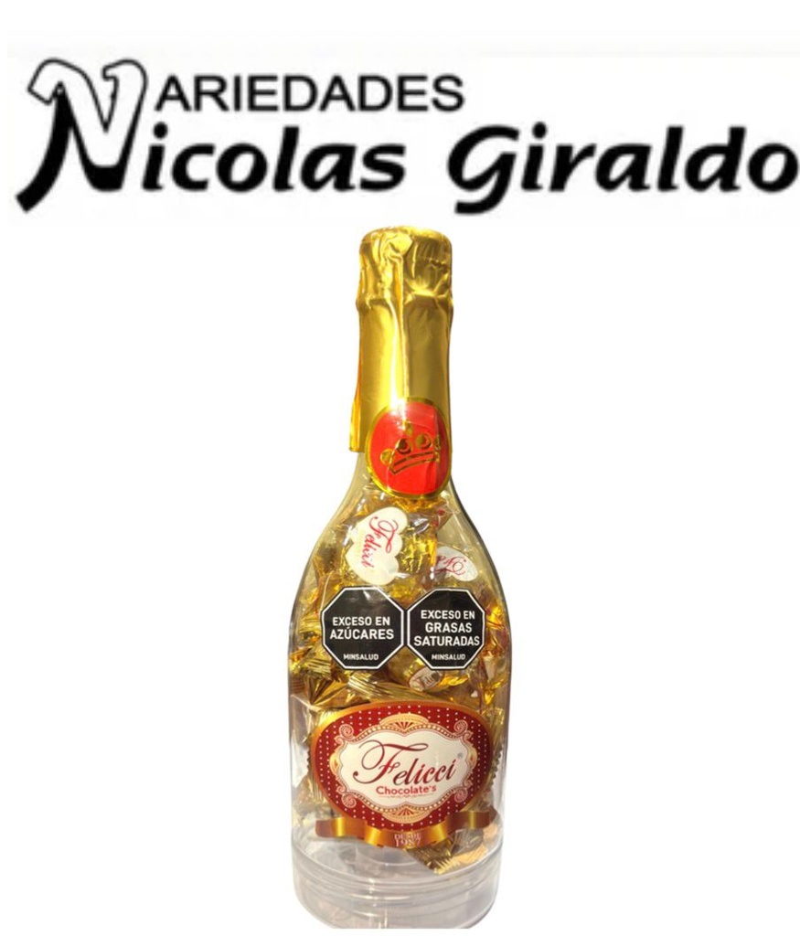 Chocolate feliccie botella X5
