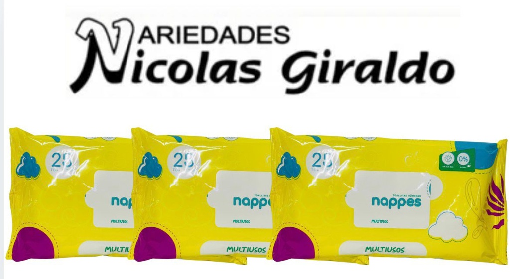 Pañitos humedo nappes x25 PQT X12
